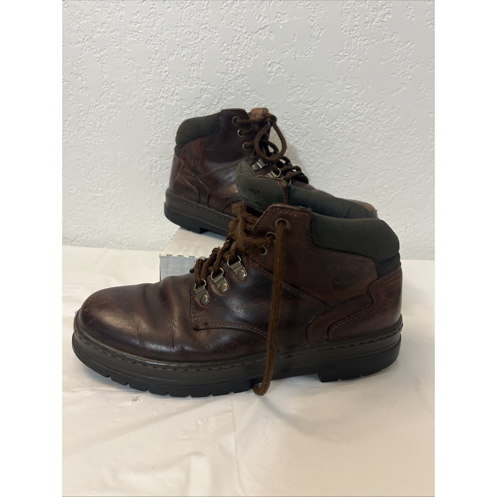 Timberland‎ Brown Leather Lace Up Hiking Trail Ankle Boots Size 9.5M 60066 1522